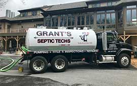Grant's Septic pumping at Galliford Restaurant near Millville, Massachusetts
